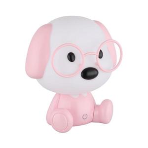 Globo 21761P - LED Stm. nab. dětská noční lampička PUPPY 1W/5V 500 mAh růžová 21761P obraz
