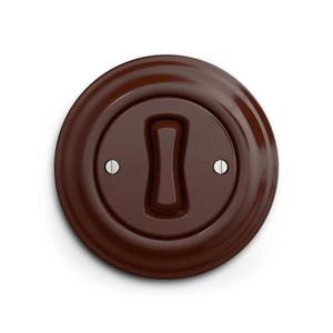 lap - Retro křížový vypínač s rámečkem č. 7 hnědá KA0034+KA0032 obraz
