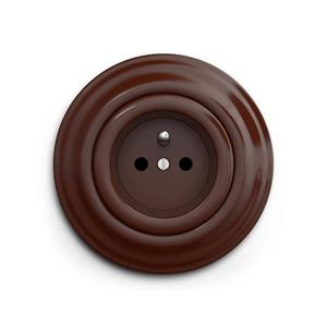 lap - Retro zásuvka domovní s rámečkem 230V hnědá KA0034+KA0033 obraz