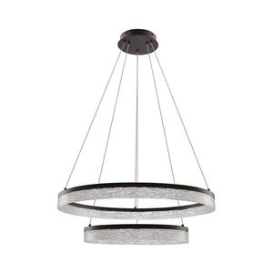 LED Lustr na lanku FROZI LED/38W/230V pr. 60 cm černá 32-35561 obraz