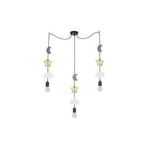 Dětský lustr na lanku TRIO 3xE27/20W/230V šedá/žlutá/bílá 33-24435 obraz