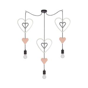 Dětský lustr na lanku TRIO 3xE27/20W/230V růžová/bílá/šedá 33-27535 obraz