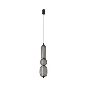 LED Lustr na lanku PUMA LED/15W/230V pr. 14 cm černá 33-35363 obraz