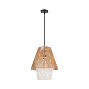 Lustr na lanku AFRICA 1xE27/40W/230V pr. 40 cm hnědá/krémová 31-26880 obraz