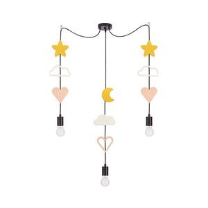 Dětský lustr na lanku TRIO 3xE27/20W/230V žlutá/bílá/růžová 33-27542 obraz