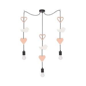 Dětský lustr na lanku TRIO 3xE27/20W/230V růžová/bílá 33-28488 obraz
