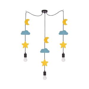 Dětský lustr na lanku TRIO 3xE27/20W/230V žlutá/modrá 33-28471 obraz