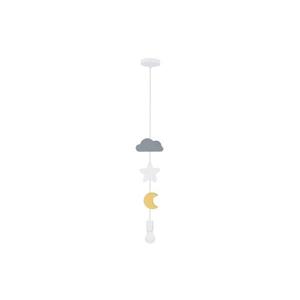 Dětský lustr na lanku TRIO 1xE27/20W/230V šedá/bílá/žlutá 31-12081 obraz