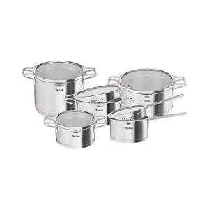 Tefal - Sada hrnců 10 ks NORDICA nerez H852SA56 obraz