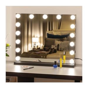 Brilagi - LED Stmívatelné make-up zrcadlo HOLLYWOOD LED/15W/230V 3000/4000/6500K FG-M6-WD02-BLK obraz