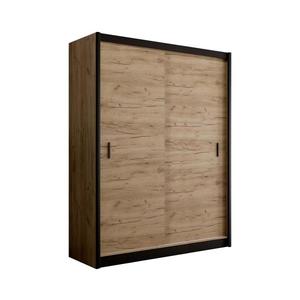 Šatní skříň s posuvnými dveřmi SAPHIRA 203x215 cm dub craft MULTI 203 craft obraz