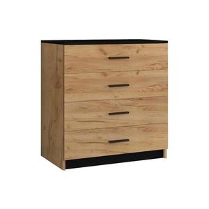 Komoda TIMON dub craft/černá Komoda 4S Craft/Czarny obraz