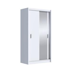 Šatní skříň se zrcadlem SABRINA 120x215 cm bílá OSLO 120 Biały obraz
