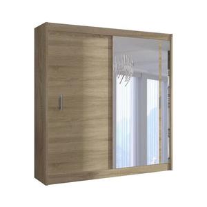Šatní skříň se zrcadlem SABRINA 203x215 cm dub sonoma OSLO 203 Sonoma obraz