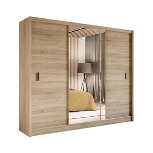 Šatní skříň se zrcadlem SABRINA 250x215 cm dub sonoma OSLO 250 Sonoma obraz
