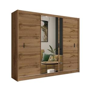 Šatní skříň se zrcadlem SABRINA 250x215 cm dub woltan OSLO 250 Wotan obraz