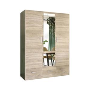 Šatní skříň se zrcadlem SANNA 150x215 cm dub sonoma SOFIA 150 sonoma obraz