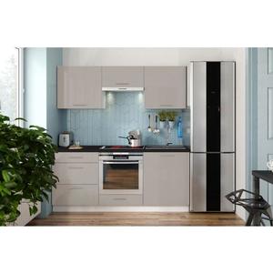 Kuchyňská linka CELESTE 180 cm lesklá taupe EMILIA 180 KAVA HG obraz