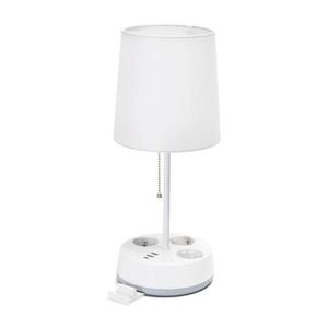 B.V. - Stolní lampa se zásuvkami a USB porty 1xE27/60W/230V bílá B1031143H obraz
