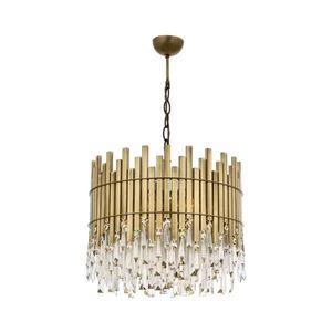 Lustr na řetězu CRYSTALLINE 6xE27/40W/230V pr. 40 cm mosaz 301AUR1163 obraz