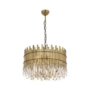 Lustr na řetězu CRYSTALLINE 8xE27/40W/230V pr. 60 cm mosaz 301AUR1164 obraz