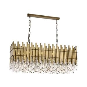 Lustr na řetězu CRYSTALLINE 8xE27/40W/230V mosaz 301AUR1171 obraz