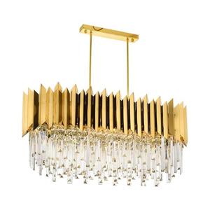 Lustr na řetězu CRYSTALLINE 8xE27/40W/230V zlatá 301AUR1172 obraz