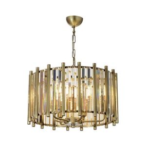 Lustr na řetězu CRYSTALLINE 6xE14/40W/230V mosaz 301AUR1214 obraz