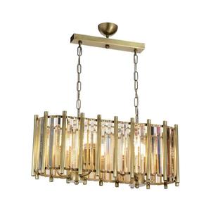 Lustr na řetězu CRYSTALLINE 6xE14/40W/230V mosaz 301AUR1216 obraz