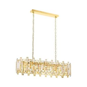Lustr na řetězu CRYSTALLINE 13xE14/40W/230V zlatá 301AUR1265 obraz