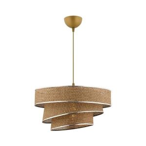 Lustr na lanku COUPER 1xE27/60W/230V hnědá/lesklý chrom 390FLH2417 obraz