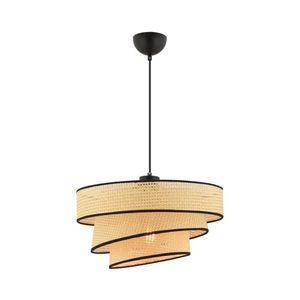 Lustr na lanku COUPER 1xE27/60W/230V béžová/černá 390FLH2418 obraz