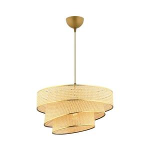 Lustr na lanku COUPER 1xE27/60W/230V béžová/zlatá 390FLH2422 obraz