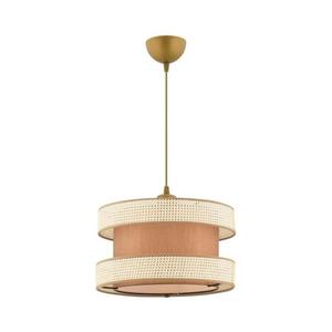 Lustr na lanku HALO 1xE27/60W/230V hnědá/krémová 390FLH2464 obraz