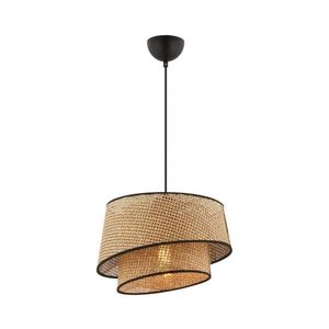 Lustr na lanku BARETTE 1xE27/60W/230V hnědá/černá 390FLH2480 obraz