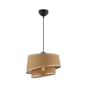 Lustr na lanku BARETTE 1xE27/60W/230V hnědá/lesklý chrom 390FLH2482 obraz
