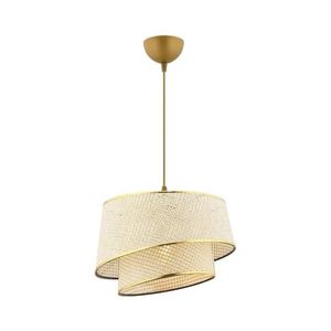 Lustr na lanku BARETTE 1xE27/60W/230V krémová/zlatá 390FLH2485 obraz