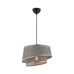 Lustr na lanku BARETTE 1xE27/60W/230V šedá/lesklý chrom 390FLH2490 obraz