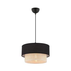 Lustr na lanku ECHO 1xE27/60W/230V černá/krémová 390FLH2504 obraz