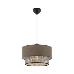 Lustr na lanku ECHO 1xE27/60W/230V hnědá/šedá 390FLH2506 obraz