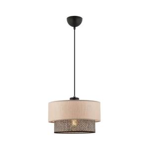 Lustr na lanku ECHO 1xE27/60W/230V béžová/šedá 390FLH2507 obraz