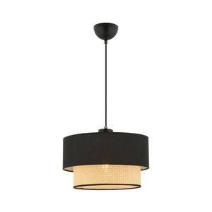 Lustr na lanku ECHO 1xE27/60W/230V černá/béžová 390FLH2511 obraz