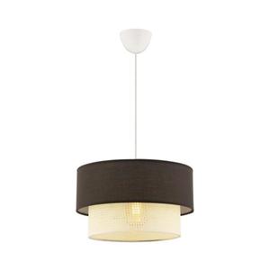 Lustr na lanku ECHO 1xE27/60W/230V hnědá/krémová 390FLH2515 obraz