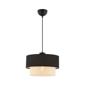 Lustr na lanku ECHO 1xE27/60W/230V černá/krémová 390FLH2517 obraz