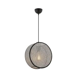 Lustr na lanku BIG DRUM 1xE27/60W/230V šedá/černá 390FLH2522 obraz