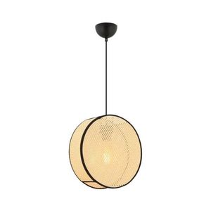 Lustr na lanku BIG DRUM 1xE27/60W/230V béžová/černá 390FLH2523 obraz