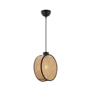 Lustr na lanku DRUM 1xE27/60W/230V hnědá/černá 390FLH2526 obraz
