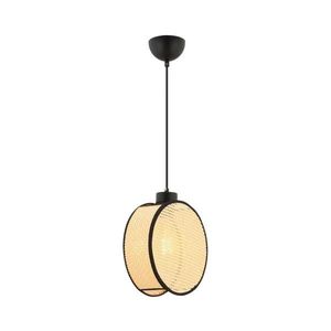 Lustr na lanku DRUM 1xE27/60W/230V béžová/černá 390FLH2529 obraz
