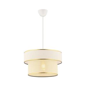 Lustr na lanku ERO 1xE27/60W/230V krémová/zlatá 390FLH2535 obraz