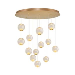 LED Lustr na lanku CREMONA 13xLED/5W/230V 3000K zlatá 414LRC1378 obraz